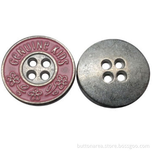 Alloy Sewing Button with Enamel
